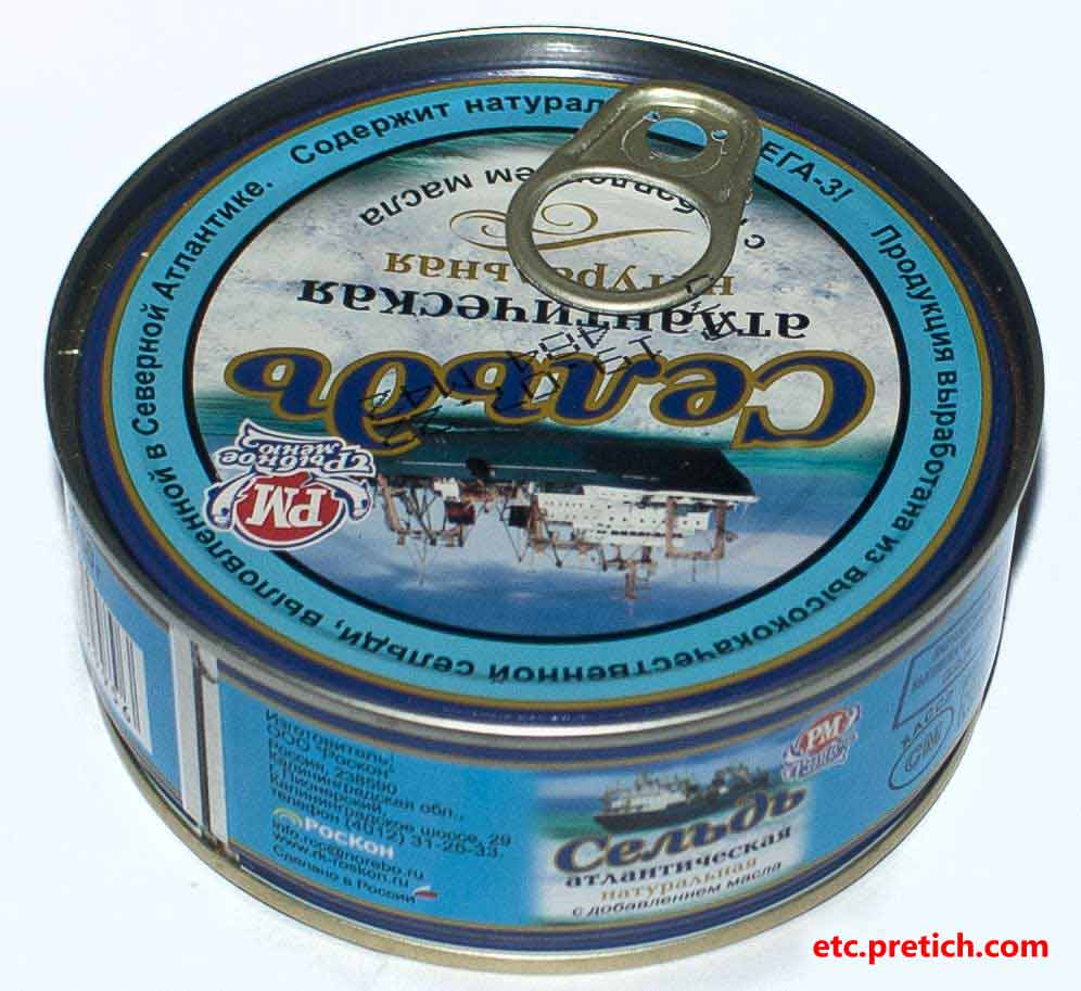Отзыв на консервы Сельдь Атлантическая Рыбное меню Роскон, какая цена