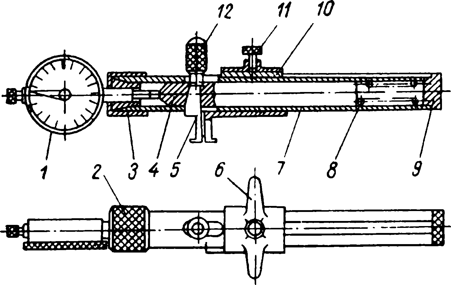 Bore gauges for measuring the diameters of annular grooves