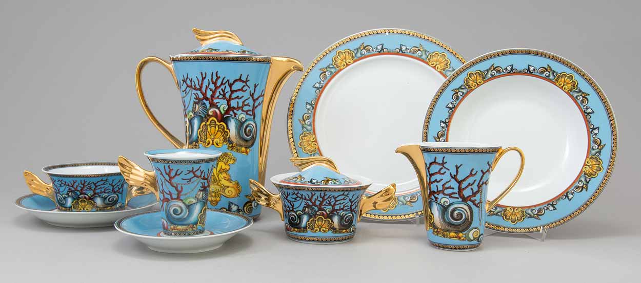 Les Trésors de la Mer Rosenthal Versace чайный сервиз элитного фарфора Les Trésors de la Mer Rosenthal Versace чайный сервиз элитного фарфора
